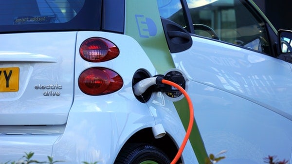 electric car white charging